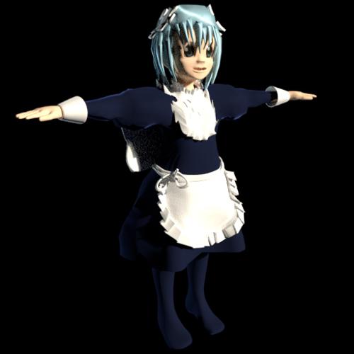 wikipe-tan low poly model preview image
